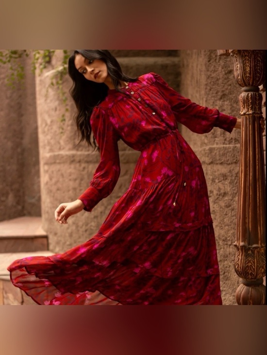 Beyond By Vera Dresses & Skirts - Beyond by Vera Sissi Majorelle Rust Fall Dress